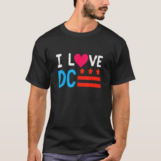 I Love Washington D C District of Columbia T-shirt (Voorkant)