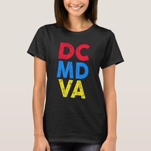 I Love Washington D C DMV Native 2 T-shirt (Voorkant)