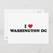 I Love Washington DC Briefkaart (Voorkant / Achterkant)