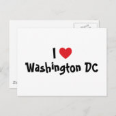 I Love Washington DC Briefkaart (Voorkant / Achterkant)