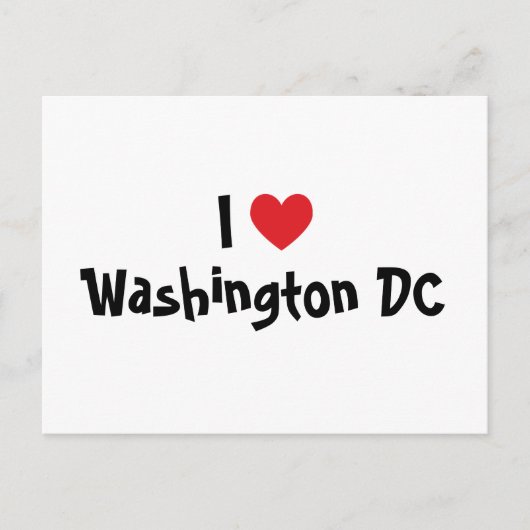 I Love Washington DC Briefkaart (Voorkant)