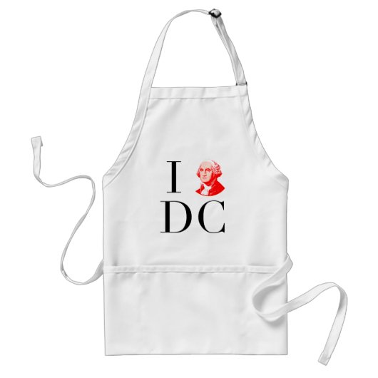 I Love (Washington) DC Standaard Schort (Voorkant)