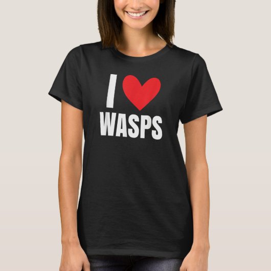 I Love Wasps Bees Flying Insect Nest Hornet  Stude T-shirt (Voorkant)