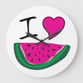 I Love Watermelon Grote Klok