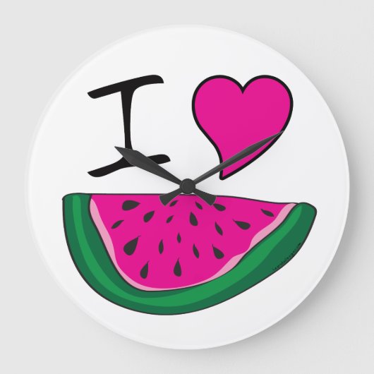 I Love Watermelon Grote Klok (Voorkant)