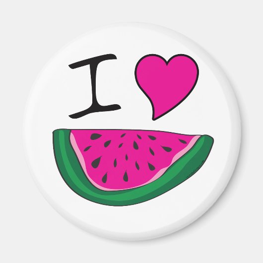 I Love Watermelon Magneet (Voorkant)