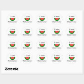I Love Watermelon Ronde Sticker (Vel)