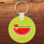 I Love Watermelon Sleutelhanger (Voorkant)