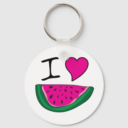 I Love Watermelon Sleutelhanger (Voorkant)