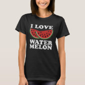 I Love Watermelon  Summer Retro Cute Watermelons T-shirt (Voorkant)