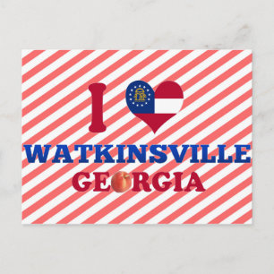 I Love Watkinsville, Georgia Briefkaart