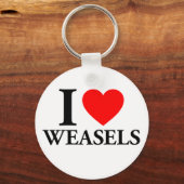I Love Weasels Sleutelhanger (Voorkant)