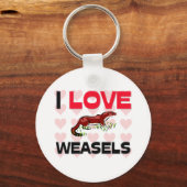 I Love Weasels Sleutelhanger (Voorkant)