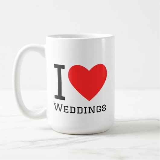 I love weddings  koffiemok (Links)