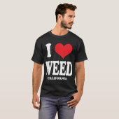 I Love Weed CA T-shirt (Voorkant volledig)