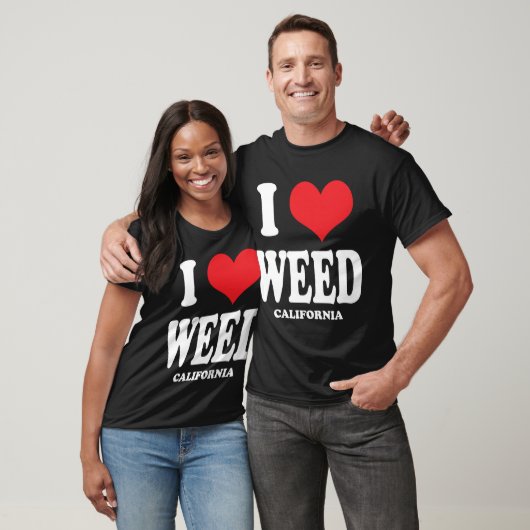 I Love Weed CA T-shirt (Unisex)