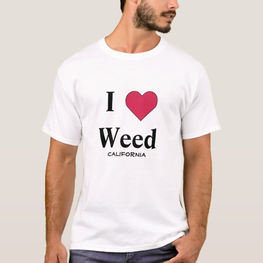 I Love Weed California T-shirt (Voorkant)