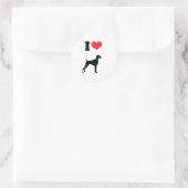 I Love Weimaraners Ronde Sticker (Tas)
