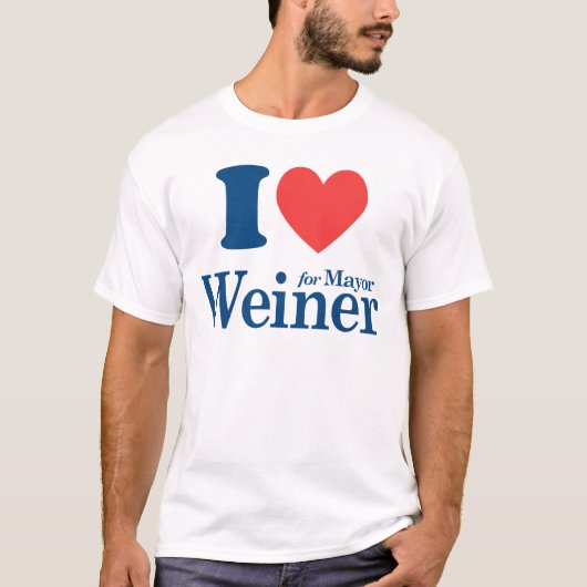 I Love Weiner T-shirt (Voorkant)
