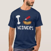 I Love Weiners Hotdogs T-shirt (Voorkant)