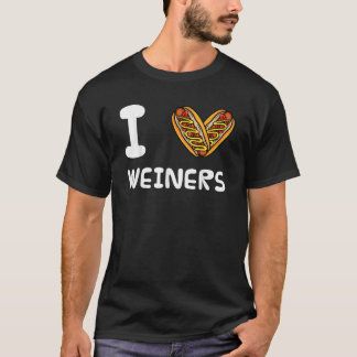 I Love Weiners Hotdogs T-shirt