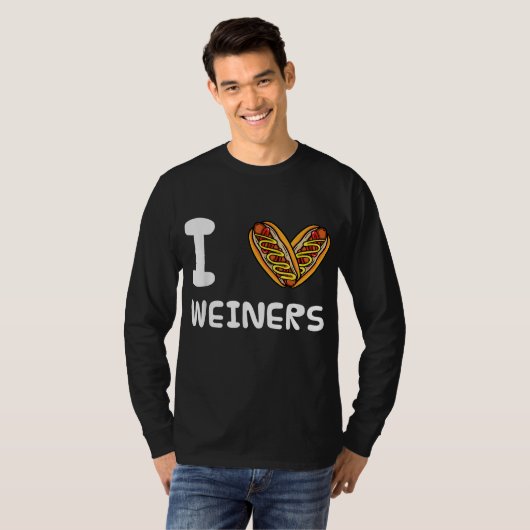I Love Weiners Hotdogs T-shirt (Voorkant volledig)