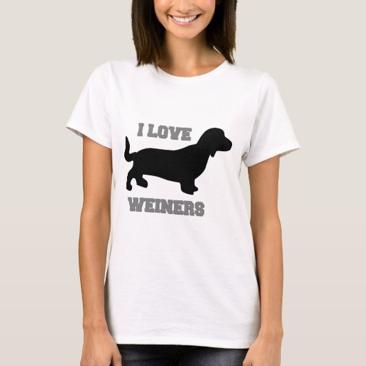 I Love Weiners T-shirt (Voorkant)