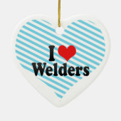 I Love Welders Keramisch Ornament (Achterkant)