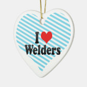 I Love Welders Keramisch Ornament (Links)