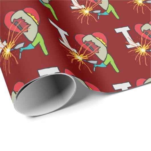 I Love Welding Cadeaupapier (Rol Hoek)