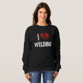 I love Welding Inspector Tig Tack Mig Rig Technici Trui (Voorkant volledig)