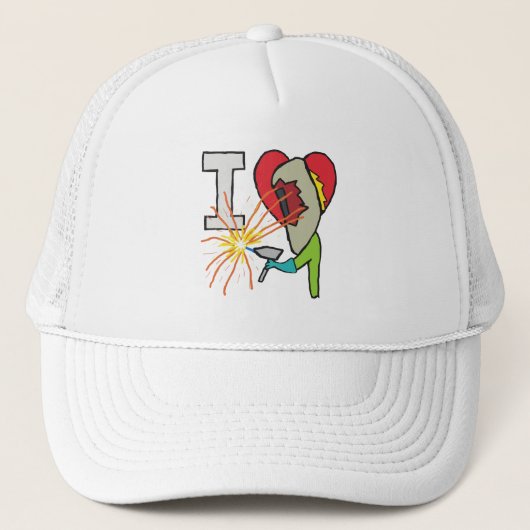 I Love Welding Trucker Pet (Voorkant)
