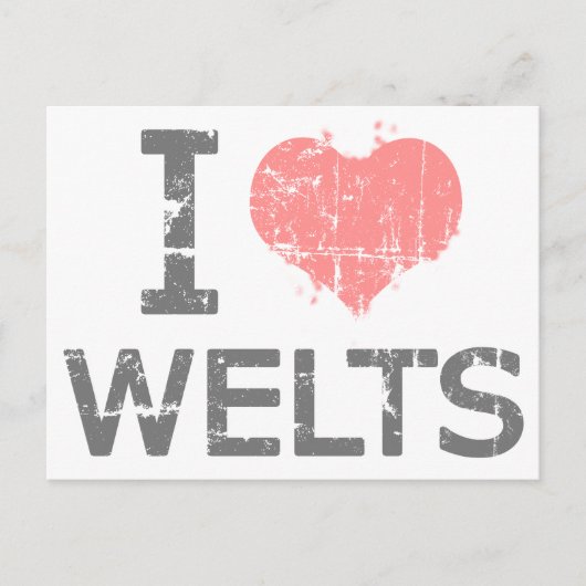 I Love Welts Briefkaart (Voorkant)