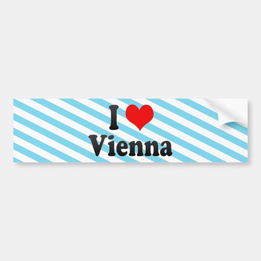 I Love Wenen, Austria Bumpersticker (Voorkant)