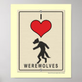 I Love Werewolves Poster (Voorkant)