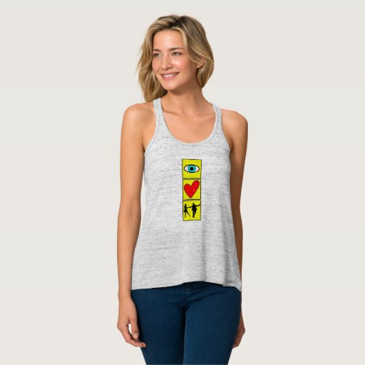 i love west coast swing / dance tanktop (Volledige Voorkant)