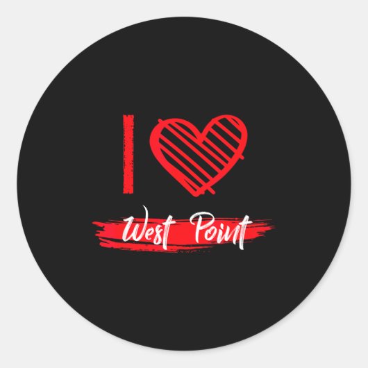I Love West Int I Heart West Int Ronde Sticker (Voorkant)