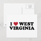 I Love West Virginia Briefkaart (Voorkant / Achterkant)