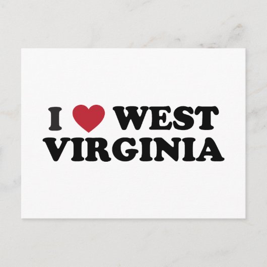 I Love West Virginia Briefkaart (Voorkant)
