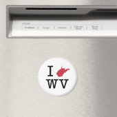 I Love West Virginia Magneet (Insitu (Vaatwasser))