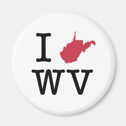 I Love West Virginia Magneet (Voorkant)