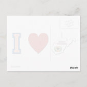 I Love West Virginia Shaped State Flag and Heart Briefkaart (Achterkant)