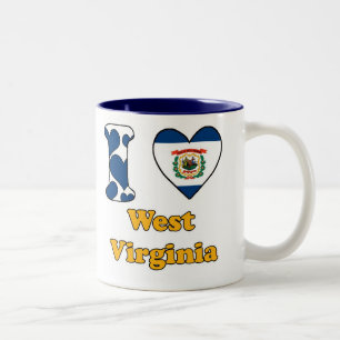 I love West Virginia Tweekleurige Koffiemok