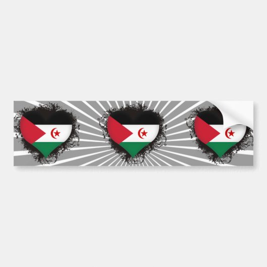  I Love Western Sahara Bumpersticker (Voorkant)