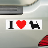I Love Westies Bumpersticker (Op auto)