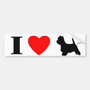 I Love Westies Bumpersticker