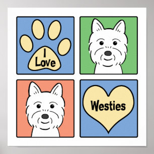 I Love Westies Poster