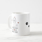 I Love Westies - West Highland White Terriers Koffiemok (Voorkant links)