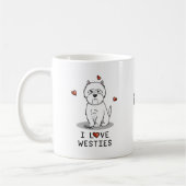 I Love Westies - West Highland White Terriers Koffiemok (Links)
