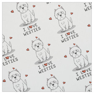 I Love Westies - West Highland White Terriers Stof
